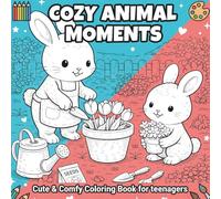Cozy Animal Moments: Cute & Comfy Coloring Book for Teenagers: A Relaxing Cute Animal Coloring Book with Cozy Daily Scenes for Stress Relief and Calm