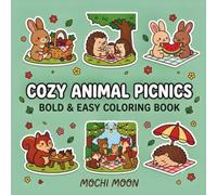 Cozy Animal Picnics: A Bold and Easy Coloring Book: 40 Simple, Relaxing Coloring Pages of Woodland Friends Enjoying Sunny Picnics for Stress Relief (Cozy Little Worlds)
