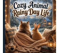 Cozy Animal Rainy Day Life: Bold and Easy Coloring Book for Adults and Teens | Cute Cozy Rainy Day Animal Scenes for Relaxation and Stress Relief