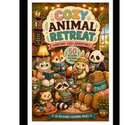 Cozy Animal Retreat: The Cozy Friends Coloring Book - Volume 1 - 50 Relaxing Coloring Pages Featuring Cute Animals, Cozy Moments, Gardens, Cafés, and Seasonal Adventures