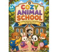 Cozy Animal School: A School Adventure Coloring Book for Kids Ages 4-8