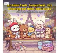 Cozy Animal Travels - Voyages Kawaii : Livre de Coloriage pour Adultes, Ados & Enfants - 60 Scènes de Voyage avec des Animaux Adorables: 60 ... larges, style mignon pour toute la famille