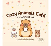 Cozy Animals Café Coloring Book: 30 Bold and Easy Illustrations for Stress Relief - Simple and Cute Café Themed Designs for Adults, Teens, and ... World: A Nellie WeiWei Coloring Collection)