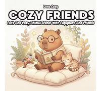 Cozy Animals Coloring Book: Cute And Cozy Animals Coloring Book For Adults With Capybara And Friends, Relaxation Coloring Book For Adults (Cozy Friends Coloring Series)