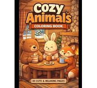 Cozy Animals Coloring Book: Relaxing and Cute Animal Scenes for Stress Relief