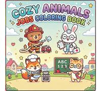 Cozy Animals Jobs Coloring Book: Cute Animal Career Coloring Pages with Easy Bold Lines - Fun Community Helpers, Farmers, Chefs, Doctors, and More for Kids Ages 4-10