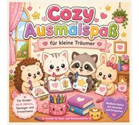 Cozy Ausmalspaß: Niedliche Tiere zum Ausmalen und Träumen 50 liebevolle Kawaii-Motive für Kinder ab 8 Jahren, Teenager und Erwachsene