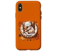 Cozy Autumn Cat For Kitten Mom Who Loves Pumpkins Fall Vibes Carcasa para iPhone X/XS