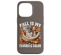 Cozy Autumn Cat In Kitten Bed Fall Is My Favorite Color Carcasa para iPhone 13 Pro
