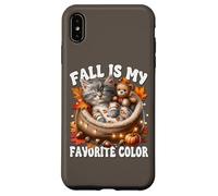 Cozy Autumn Cat In Kitten Bed Fall Is My Favorite Color Carcasa para iPhone XS MAX