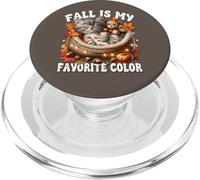 Cozy Autumn Cat In Kitten Bed Fall Is My Favorite Color PopSockets PopGrip para MagSafe