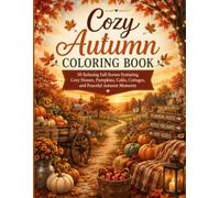 Cozy Autumn Coloring Book: 50 Relaxing Fall Scenes Featuring Pumpkin Patches, Apple Orchards, Harvest Festivals, Cozy Cottages, and Peaceful Autumn Moments