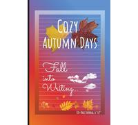 Cozy Autumn Days (Journal) - Fall Into Writing... with a Red and Blue Gradient Cover: Wide Ruled Notebook for Notes, Journaling and Autumn Inspiration