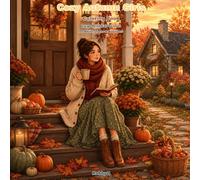 Cozy Autumn Girls Coloring Book: Large Print Fall Coloring Pages with Cozy Girls, Pumpkin Porches, Reading Nooks, Warm Drinks, Sweaters, and Relaxing Autumn Scenes (Relaxing Coloring Series)