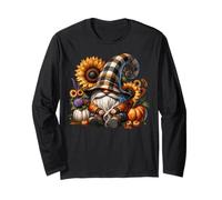 Cozy Autumn GNOME For Women and Men Who Loves Fall Pumpkins Manga Larga