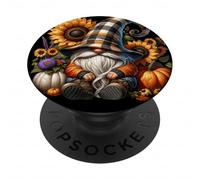 Cozy Autumn GNOME For Women and Men Who Loves Fall Pumpkins PopSockets PopGrip Adhesivo
