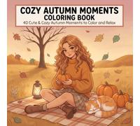 Cozy Autumn Moments Coloring Book: 40 Cute & Cozy Pages, Fall Activities, Pumpkin Patch Adventures, Café Days & Girl Moments Relaxing Autumn Scenes to Color