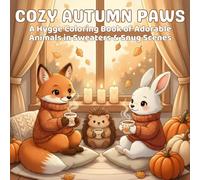 Cozy Autumn Paws: A Hygge Coloring Book of Adorable Animals in Sweaters & Snug Scenes