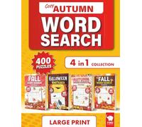 Cozy Autumn Word Search for Adults: 4-in-1 Large Print Collection - 400 Puzzles & 8,000+ Words to Discover! (Little Elephant Series)
