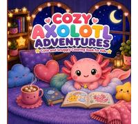 Cozy Axolotl Adventures: A Cute Kawaii Coloring Book of Snuggly Rooms, Sweet Treats and Happy Everyday Moments for Kids