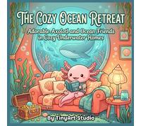 Cozy Axolotl Coloring Book for Adults: Cute Ocean Animals for Relaxation and Stress Relief: Adorable Axolotl and Ocean Friends in Cozy Underwater Homes (Cute & Cozy Friends Colouring Books)