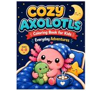 Cozy Axolotls Coloring Book for Kids: Bold and Easy Everyday Adventures for Ages 4-8 | Cute Axolotl Coloring Pages from Breakfast to Bedtime