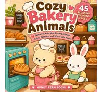 Cozy Bakery Animals Coloring Book: 45 Cute and Cozy Bakery-Themed Animal Coloring Pages for Relaxation, Creativity, and Stress Relief
