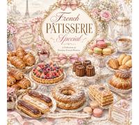 Cozy Bakery - French Pâtisserie: A Relaxing Coloring Book Filled with French Pastries, Elegant Tea Time & Sweet Parisian Moments