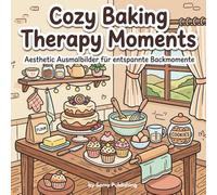 Cozy Baking Therapy Moments - Aesthetic Ausmalbilder für entspannte Backmomente: 40 detailreiche Motive mit Backen, süßen Leckereien und gemütlichen Küchenmomenten