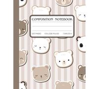 Cozy Bear Composition Notebook: College-Ruled Writing Journal - 7.5" x 9.25", 120 Pages, Cute and Minimalist Notebook for Work, School, or Gifting