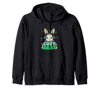 Cozy Beat Bunny Music Lover Lindo diseño de Animales Sudadera con Capucha