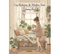 Cozy Bedrooms & Window Seats Coloring Book: 24 Peaceful Bedroom and Window Seat Scenes with a Girl in Every Illustration for Relaxation and Stress Relief (The Cozy Coloring Book Series)