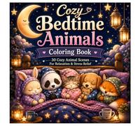 Cozy Bedtime Animals: 30 Cozy Animal Scenes for Relaxation & Stress Relief