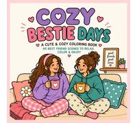 Cozy Bestie Days: A Cute & Cozy Coloring Book for Adults and Teens | 40 Bold & Easy Best Friend Scenes Filled with Self-Care, Cozy Homes, Cafés, ... Adventures (Cozy & Bold Coloring Collection)