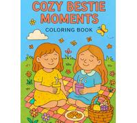 COZY BESTIE MOMENTS : Easy Coloring Book for Adults and Teens: A Cute & Relaxing Coloring Book of Friendship, Cozy Days & Happy Moments