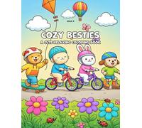 Cozy besties: Coloring book for teens and adults featuring lovely scenes of cute and cozy animals, with simple yet detailed illustrations for hours of relaxation