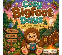 Cozy Bigfoot Days: A Cute and Easy Coloring Book (Cozy Bigfoot Coloring Book) (Cozy Cryptids Coloring Books)
