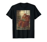 Cozy Bigfoot Reading Book On Couch Relaxing Camiseta