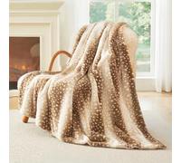 Cozy Bliss Manta de Piel sintética de Lujo con Estampado de Rayas de Animales, no se desprende, Manta Sherpa de Doble Cara, súper Suave, esponjosa, Gruesa, cálida, decoración del hogar para sofá,