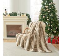 Cozy Bliss Manta de piel sintética de lujo con estampado de rayas de animales, no se desprende, manta sherpa de doble cara, súper suave, esponjosa, gruesa, cálida, decoración del hogar para sofá, cama
