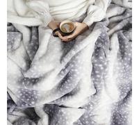 Cozy Bliss Manta de piel sintética de lujo para sofá, manta con estampado animal, extra suave, esponjosa, cálida para sofá, cama, sala de estar, dormitorio, automóvil (gris, 60 x 80 pulgadas)