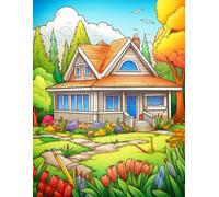 Cozy Bloom - 500 pages talking about gardens houses and flowers coloring book for kids and adults.: Discover the beauty of everyday natural wonders.