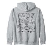 Cozy Bookish Fall Vibes Pumpkin Latte Books Lectura otoñal Sudadera con Capucha