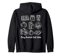 Cozy Bookish Fall Vibes Pumpkin Latte Books Lectura otoñal Sudadera con Capucha