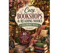 Cozy Bookshops & Reading Nooks Colouring Book: 40 Relaxing Coloring Pages Featuring Charming Bookshops, Cozy Reading Corners, Libraries, Coffee, and Literary Escapes