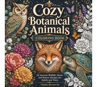 Cozy Botanical Animals Coloring Book: 52 Intricate Wildlife, Floral, and Nature Designs for Adults and Teens