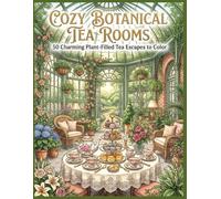 Cozy Botanical Tea Rooms: 50 Charming Plant-Filled Tea Escapes to Color (Botanical Haven)