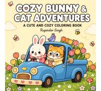 Cozy Bunny & Cat Adventures: A Cute and Relaxing Coloring Book with 30 Adorable Bunny and Cat Scenes Featuring Warm Cafés, Rainy Days, Gardening, ... Hygge Moments (The Cozy Critters Collection)