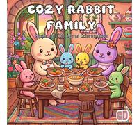 Cozy Bunny Family Coloring Book: Cute Bunny Family Adventures, Garden Life & Easy Fun Coloring Pages for Boys and Girls