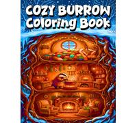 Cozy Burrow Coloring Book: A Whimsical Underground Animal Home Coloring Book Featuring Mice, Rabbits, Foxes, Hedgehogs and More - for colorists of all ages